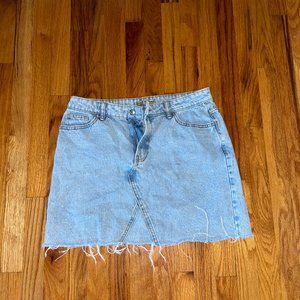 Light-Wash Jean Skirt
